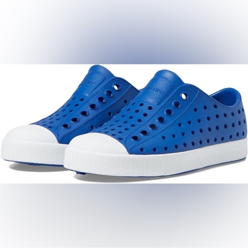 NATIVE Jefferson Shoes - Victoria Blue / Shell White